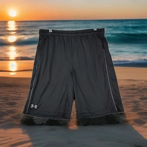 Pantalones cortos Under Armour para hombre grandes negros bañadores elásticos bolsillos en la cintura - Imagen 1 de 16