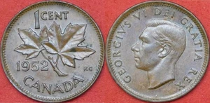 Brilliant Uncirculated 1952 Canada 1 Cent Toned - Bild 1 von 1