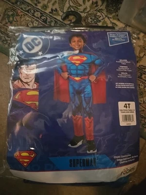 Rubies Superman DC Toddler 4T Size Superhero Cosplay Licensed Costume New - Image 1 of 4