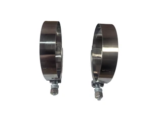 NEW (2) PACK 77-87 MM (2.64-3.43 IN.) 304 STAINLESS STEEL T-BOLT HOSE CLAMPS - Picture 1 of 1