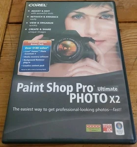 Corel Paintshop Pro Photo X2 Ultimate CD PC Photo Shop Software - Picture 1 of 6