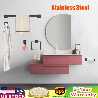 Juego de 20 accesorios de herrajes montados en la pared para baño toallero negro Foto 1 de 4