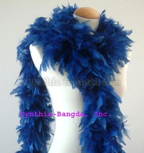 Costume Halloween Blu Campagna Scuro 65 Grammi Chandelle Piuma Boa Festa - Foto 1 di 1