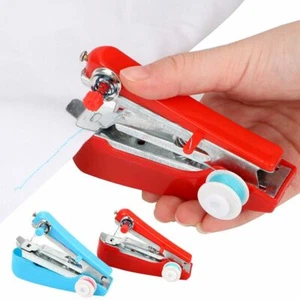 Mini Handheld Sewing Machine Hand Held Needlework Tools Stitch Home Clothes DIY - Picture 1 of 12
