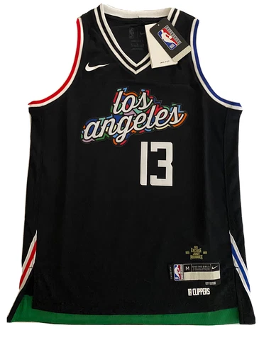 Nike Los Angeles Clippers Paul George Jersey Boys Medium Black City Edition New Cover