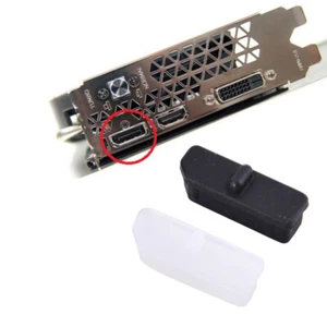 10pcs  DisplayPort Protective Cover Rubber Covers Dust Cap For Computer DP .no - Picture 1 of 11