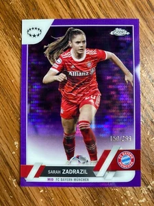 2022-23 Topps Chrome UEFA Women's SARAH ZADRAZIL Purple Pulsar Refractor /299 - Picture 1 of 1