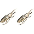 2 Pack Brass Insect Ornament Micro Toys Feng Shui Animal Figurine Ornaments