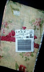 NEW Floral Curtains Panels Valance & Ties Set Bouillon Tassel Trim - Picture 1 of 3