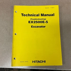 Hitachi EX2500E-5 EXCAVADORA SOLUCIÓN DE PROBLEMAS TÉCNICOS TALLER DE SERVICIO MANUAL DE REPARACIÓN - Imagen 1 de 4