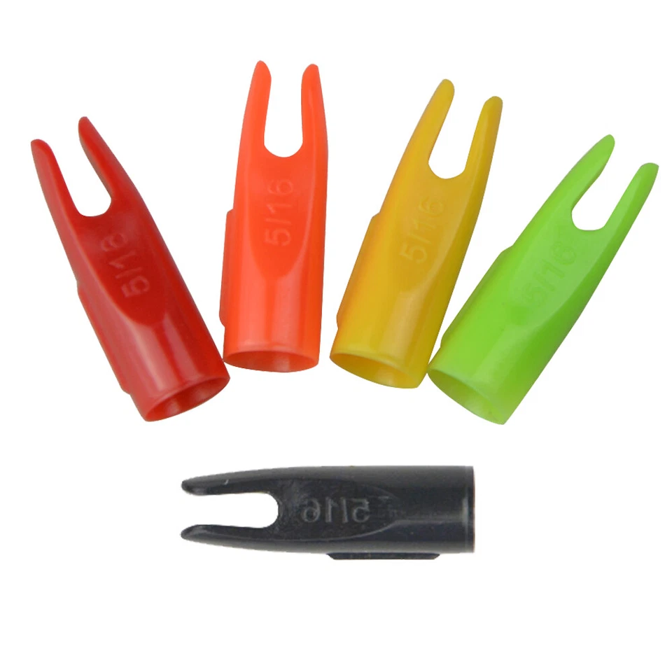 5/16 Archery Arrow Nocks Wood Bamboo Arrow Tails Glue-on Nock Shooting Hunt DIY - Image 1 of 4