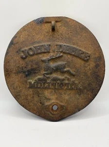 Antique John Deere Moline Illinois Corn Planter Lid Cover Advertising Vintage - Picture 1 of 3
