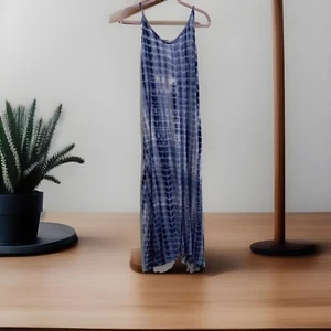 Jay Jay Casual Juniors Dress a-line silhouette, tie-dye print Blue S/Pockets - Picture 1 of 7