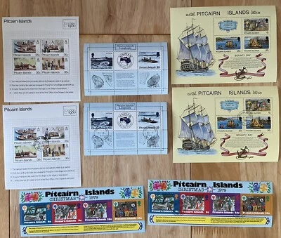 PITCAIRN MIN SHEETS. BOUNTY DAY,LONDON 80,SILVER CORONATION,AUSIPEX 84 CHRISTMAS - Image 1 of 2