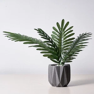 5 GREEN Palm LEAVES ARTIFICISL Tropical Greenery Stems Wedding Party Decorations - Picture 1 of 8