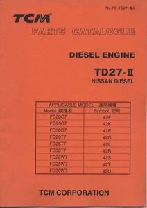 TCM - NISSAN Engine TD27-II Part Manual OEM (Original Parts Catalog) - Picture 1 of 1