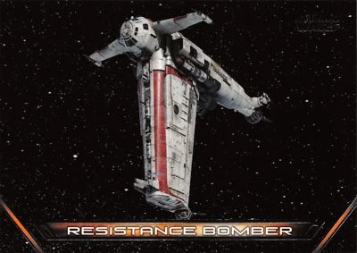Star Wars Galactic Files (2018) VEHICLES Insert Card V-9 / RESISTANCE BOMBER - Image 1 of 2
