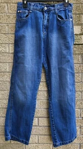 Southpole Baggy Wide Leg Skater Boys Blue Jeans Sz 12 Loose - Picture 1 of 4