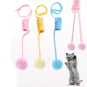 Interaktives Katzenspielzeug federnde Spirale mit Pom Pom - Bild 1 von 4