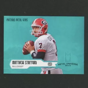 2014 Fleer Retro Matthew Stafford Precious Metal Gems PMG /100 Universe Georgia - Bild 1 von 2