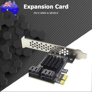 SATA III PCIe Card 4 Port 6Gbps SATA to PCI-e 1X Adapter Converter with Bracket - Afbeelding 1 van 8