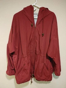 Vintage Cheetah Mens Lightweight Jacket Maroon Size XL - Picture 1 of 9