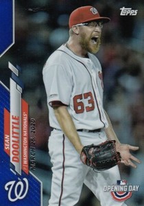 2020 Topps Opening Day SEAN DOOLITTLE Blue Foil #6 Nationals QTY Avail