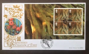 Benham Gold 2000 Treasury of Trees Prestige Booklet Pane on Yew First Day Cover - Picture 1 of 3
