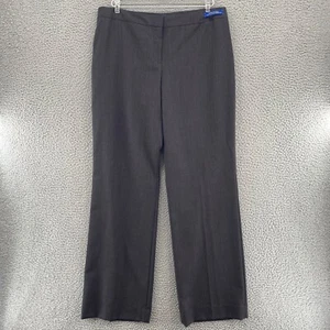 Pantalones Pendleton Mujer 14 Gris Marrón Rayas Lana Pierna Ancha Oficina Carrera Trabajo - Imagen 1 de 12