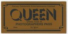 QUEEN - ULTRA RARE 1978 Unused Backstage Pass Spring Tour UK - Freddie Mercury