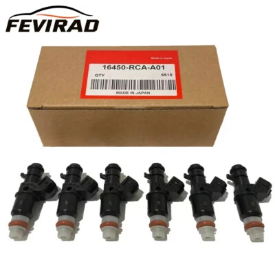 6x Inyectores de combustible OEM para Honda Pilot 2005-2011 3,5 L V6 16450-RCA-A01 Foto 1 de 4