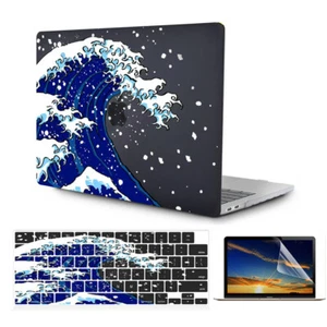 Funda rígida negra base ondulada para MacBook Pro Air11 12 13 14 15 16 A2337 A3113 - Imagen 1 de 10