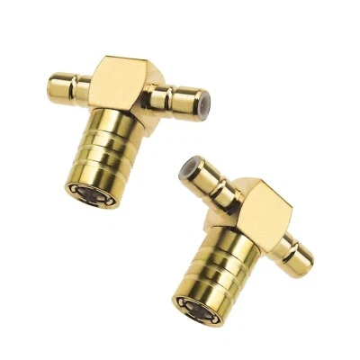 2pcs SMB Female to 2 Male RF Coaxial Adapter Gold Plated DAB Aerial Adaptor - Image 1 of 4