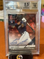 2018 Topps Now Ronald Acuna Jr 1/10 RED Debut Auto Card 125E RC BGS 9/10 Auto