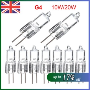 10-50 x G4 Halogen Bulbs Capsule Lamps Light Bulb 10W 20W Watt 12V Volt 2 Pin UK - Picture 1 of 11