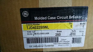 GE TJD432250WL circuit breaker 3pole 250amp 240v 1year Warranty! New in box! - Picture 1 of 4