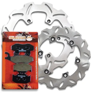 Front+Rear Rotor+Brake Pads for Yamaha YZ 125 & WR 250 Z [92-97] YZ 250 [1990] - Picture 1 of 6