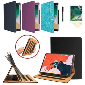  iPad 9th 8th 7th Gen 10.2 inch case w/ Screen Protector Multi-Angle Stand Cover - Picture 1 of 38