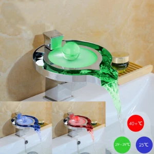 Grifo mezclador en cascada lavabo lavabo lavabo lavabo latón 1 orificio grifos - Imagen 1 de 7