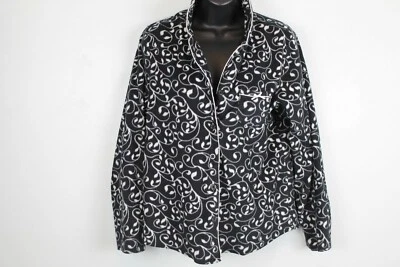 Set of Two Women’s Croft & Barrow Intimates Black / White Size M: Shirt & Pants - Image 1 of 4