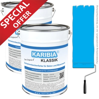 KARIBIA Klassik KARIBIABLAU Schwimmbeckenfarbe Poolfarbe Schwimmbadfarbe - Bild 1 von 4