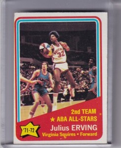 1972-73 TOPPS #255 JULIUS ERVING ABA ALL STAR VIRGINIA SQUIRES HOF 5143