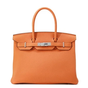HERMES Birkin taglia 30 Togo pelle feu - Foto 1 di 13