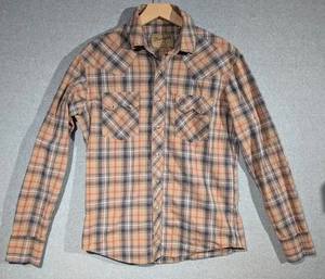 Wrangler Retro Pearl Snap Hemd Herren M kariert beige Double Snap Western lang Slv. - Bild 1 von 16