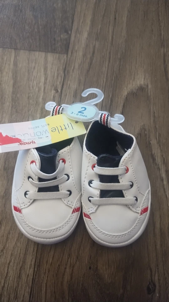 Little Me BOYS  Slip on shoes Infant size 2 (3-6m) NWT - Image 1 of 4