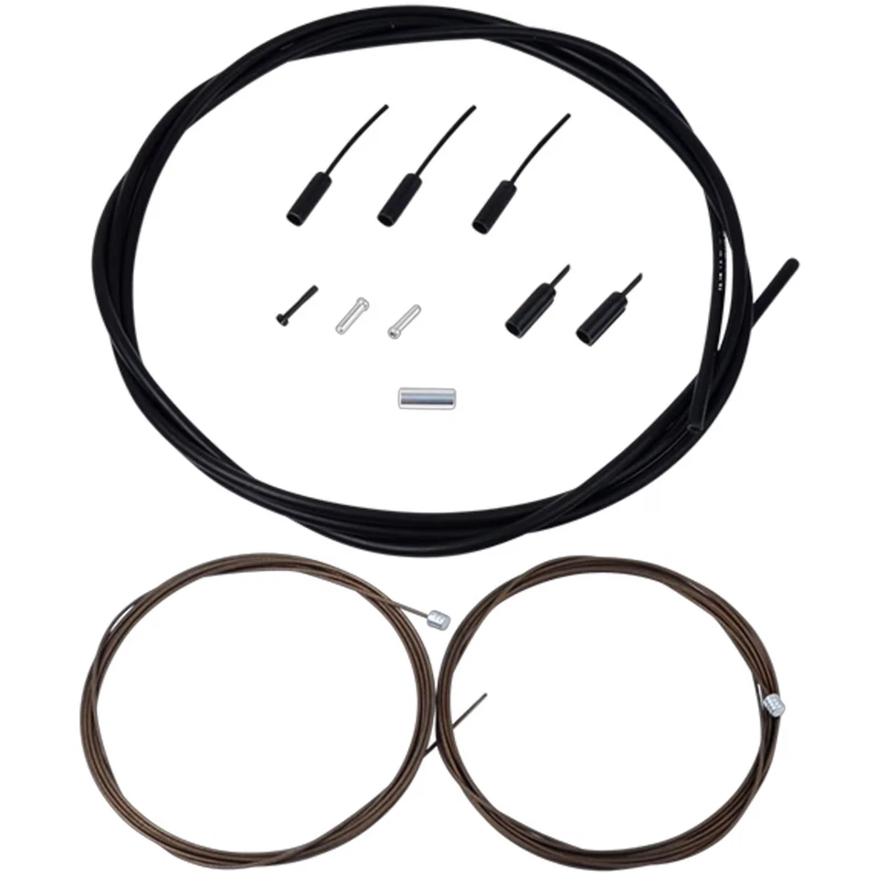 Juego de cables de cambio y carcasa de polímero Shimano negro Foto 1 de 1