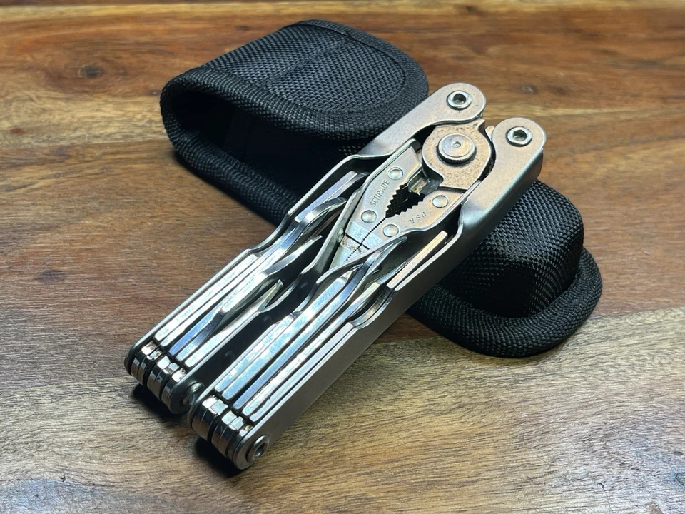 Cuchillos herramienta resistentes vintage Schrade EE. UU. alicates múltiples + funda de nailon para todo tipo de clima Foto 1 de 4