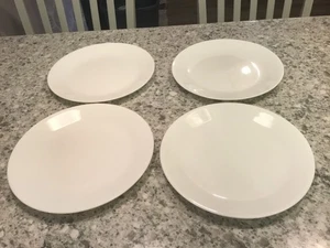 Vintage Set of 4 Corning Corelle Winter Frost White Dinner Plates 10.25 inch - Picture 1 of 4
