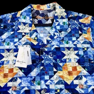 Robert Graham Geometric Seersucker Colorful Stretch Cotton Camp Shirt 3XL $258 - Picture 1 of 11