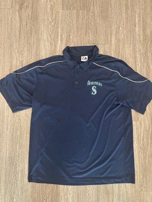 Majestic Mariners Polo MLB Camiseta de Béisbol Ropa Deportiva Manga Corta Talla XL Foto 1 de 4